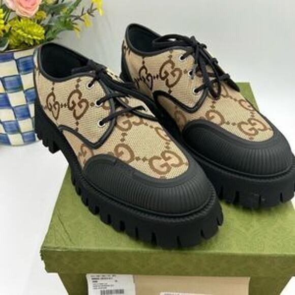 Men’s Gucci, maxi GG Supreme canvas loafers size 12 made in Italy - Picture 9 of 9